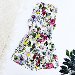 Vintage Esprit Retro Floral Printed Summer Romper